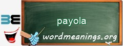 WordMeaning blackboard for payola